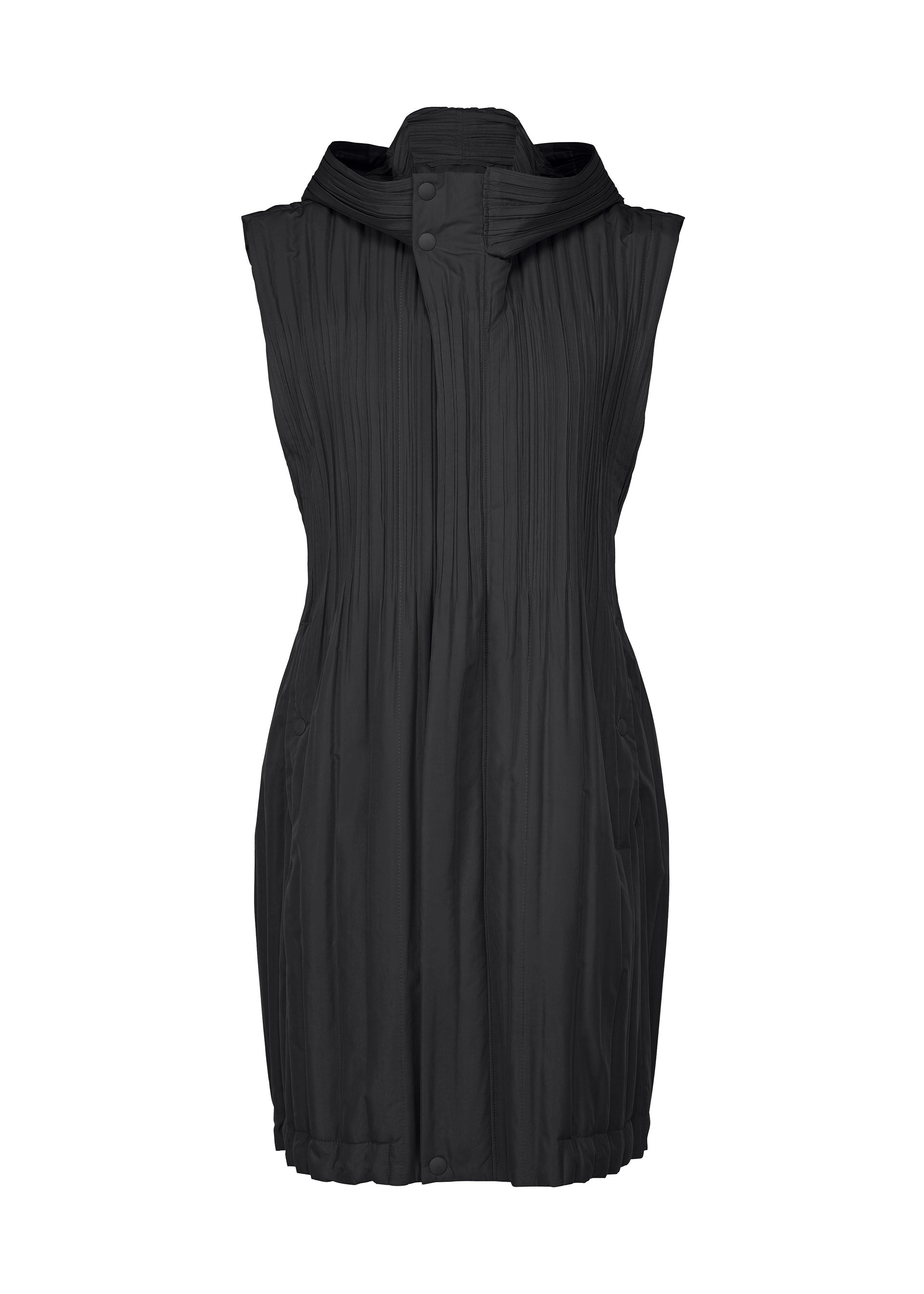 Zoomed view PADDED PLEATS COAT, Women's Tops, Black - BLACK （no.15）