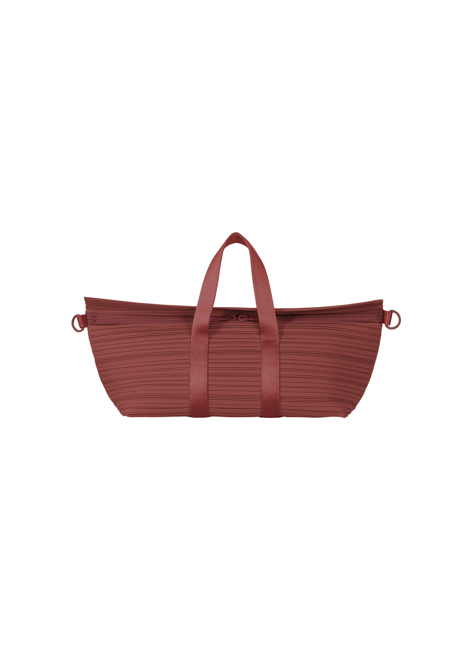 Zoomed view PLEATS BOSTON BAG - BROWN RED （no.45）