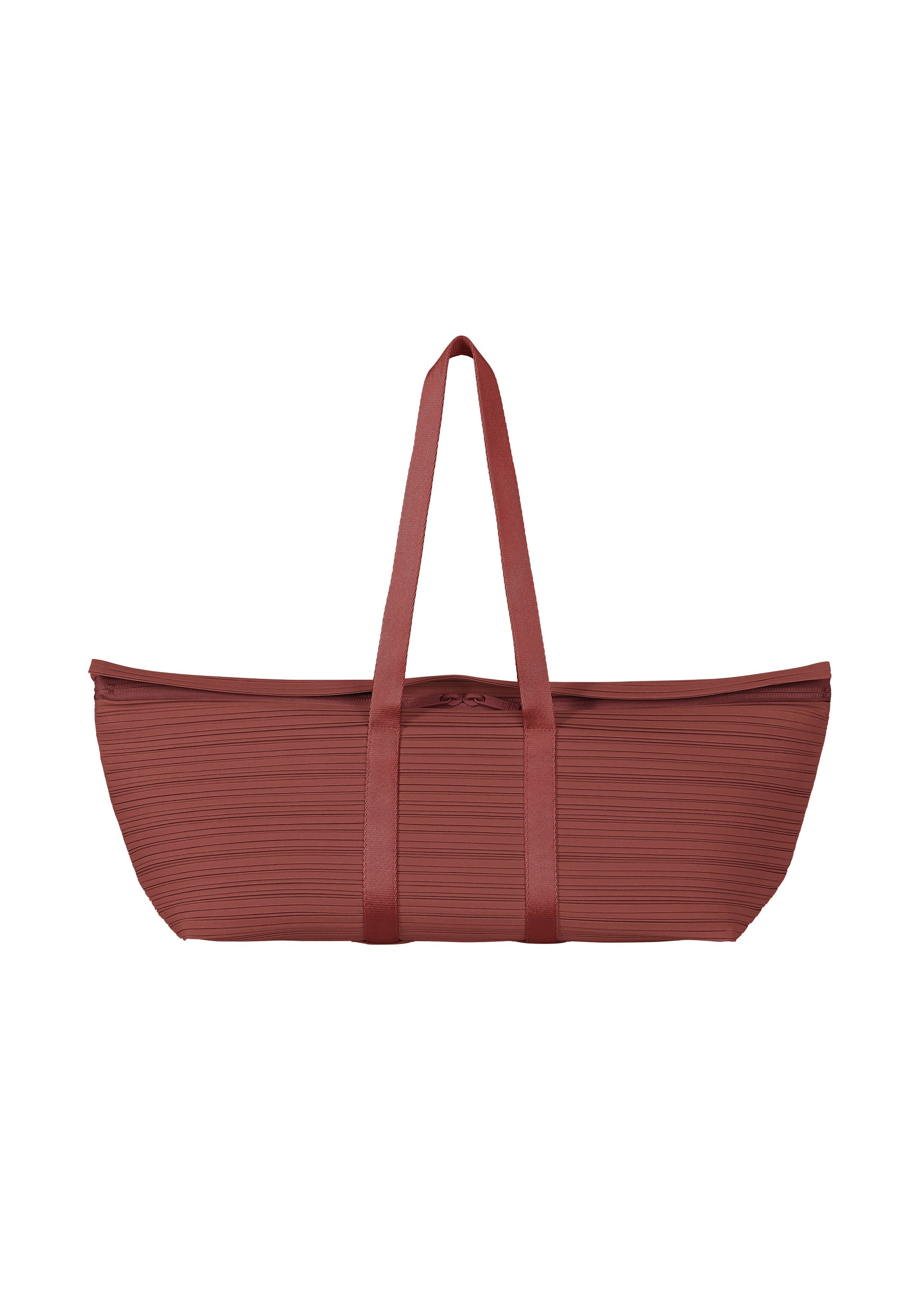 Zoomed view PLEATS BOSTON BAG - BROWN RED （no.45）