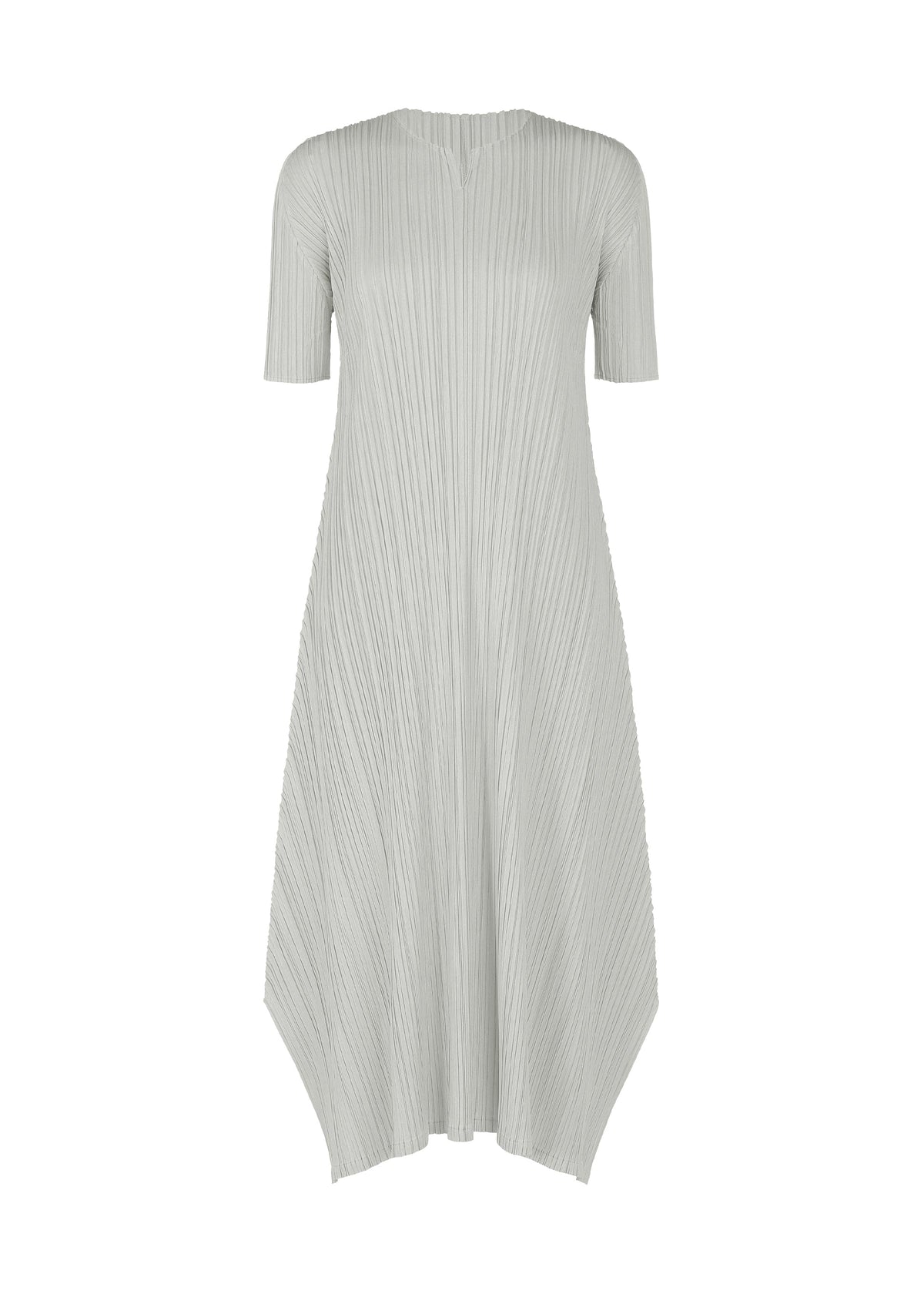 MELLOW PLEATS, Women's Dress, Gray view 1 of 9