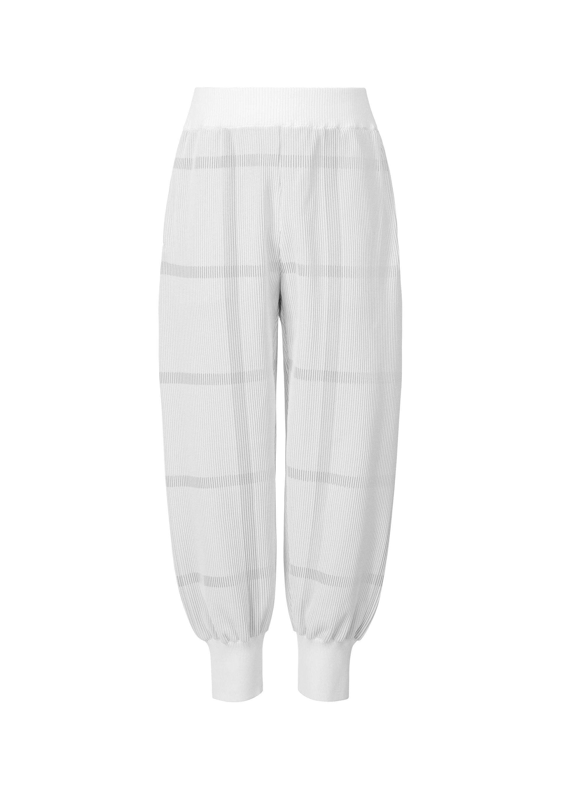 Zoomed view CROSSING KNIT, Women's Pants, White - WHITE （no.01）