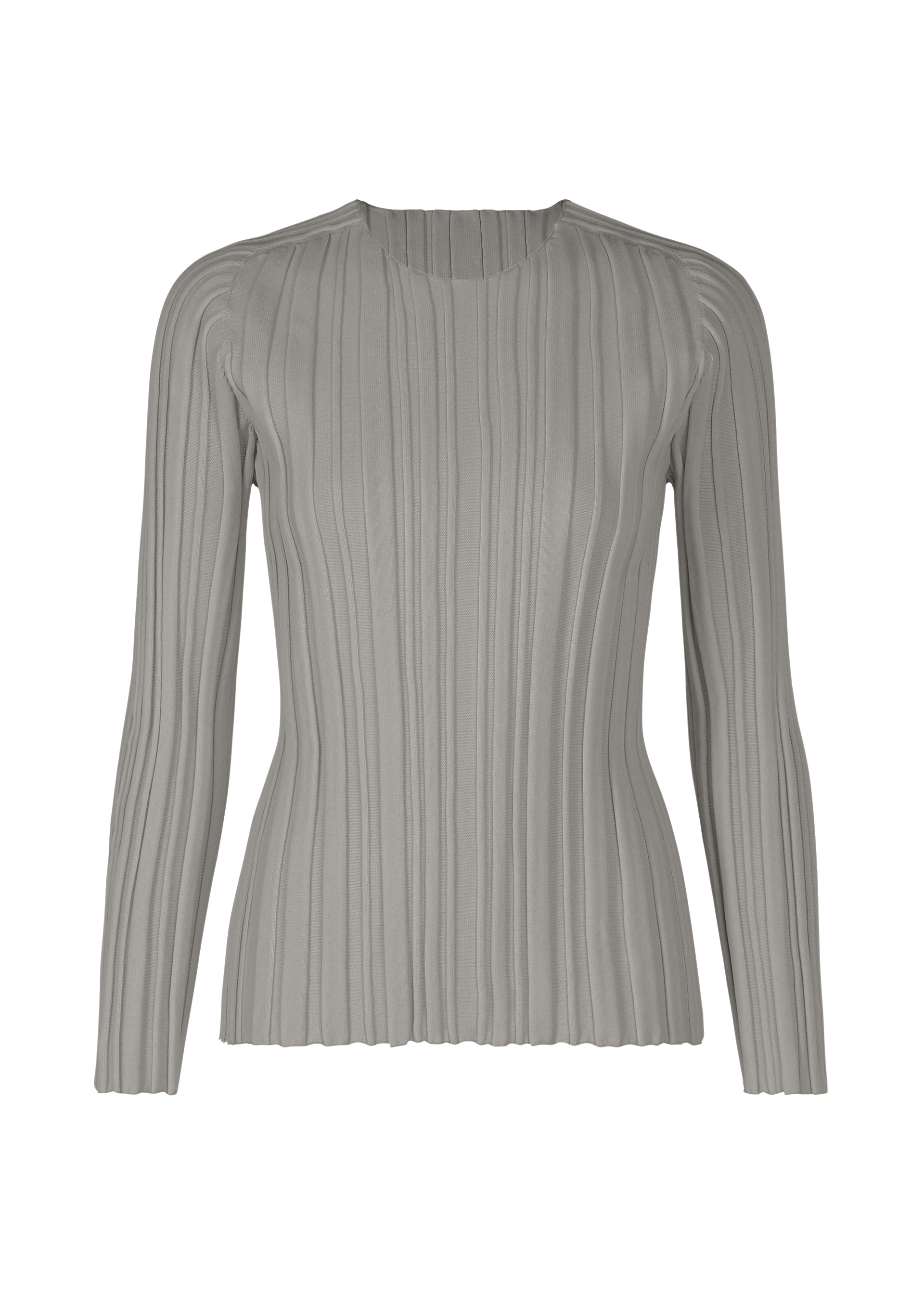 Zoomed view RIB KNIT, women's knit, gray - GRAY （no.12）
