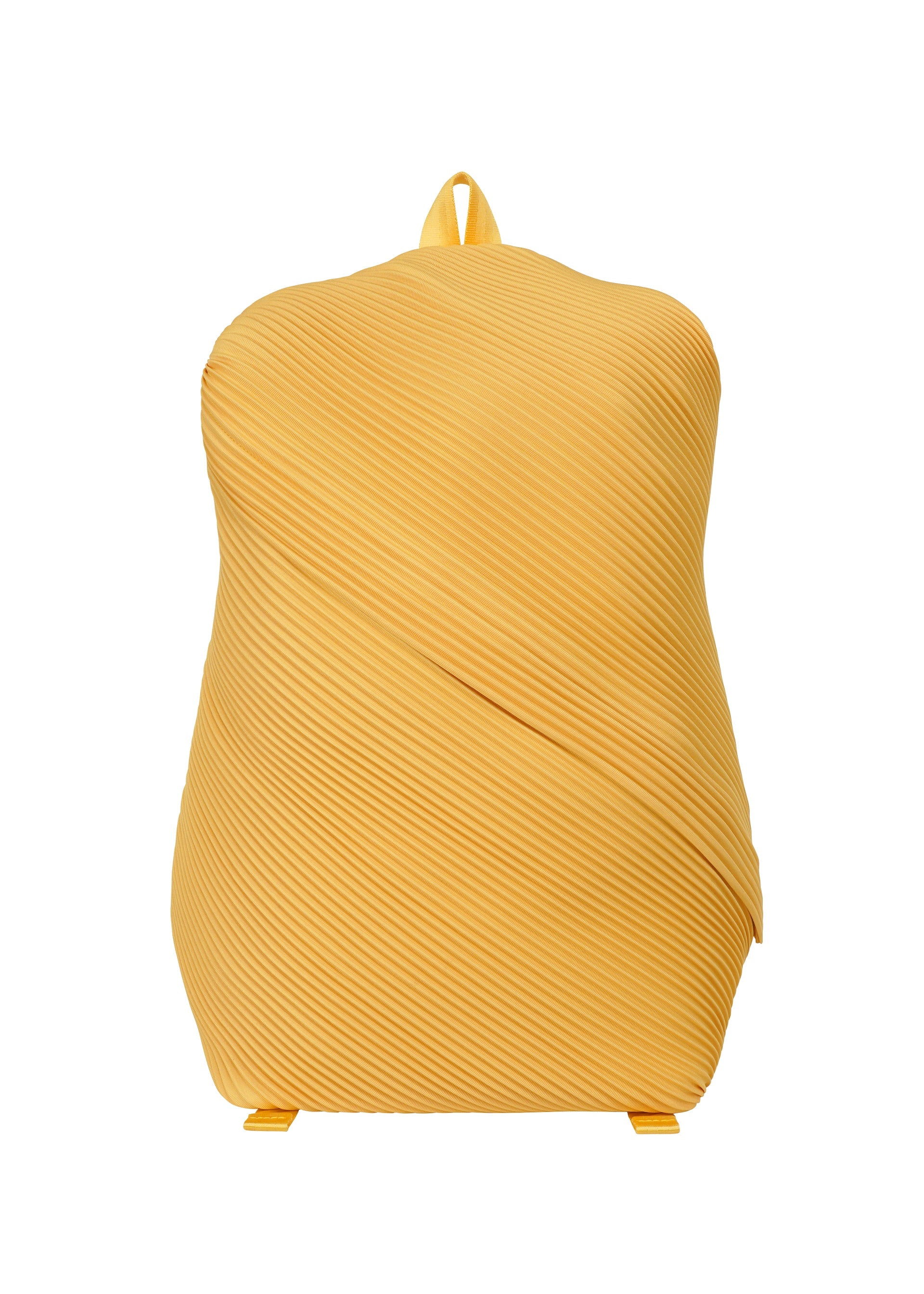 Zoomed view BIAS PLEATS BACKPACK - YELLOW （no.52）