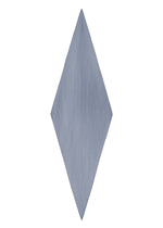 The MONTHLY SCARF AUGUST by PLEATS PLEASE ISSEY MIYAKE, featuring a silver-gray hue and diamond shape with a textured surface, adds refreshing color and midsummer elegance to a white background.
