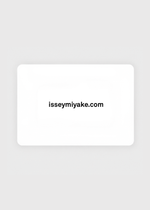 A white card featuring the centered text “isseymiyake.com” in black on a light gray background, representing the ISSEY MIYAKE USA | Gift Card from the ISSEY MIYAKE ONLINE STORE for use at the official online shop. - $500